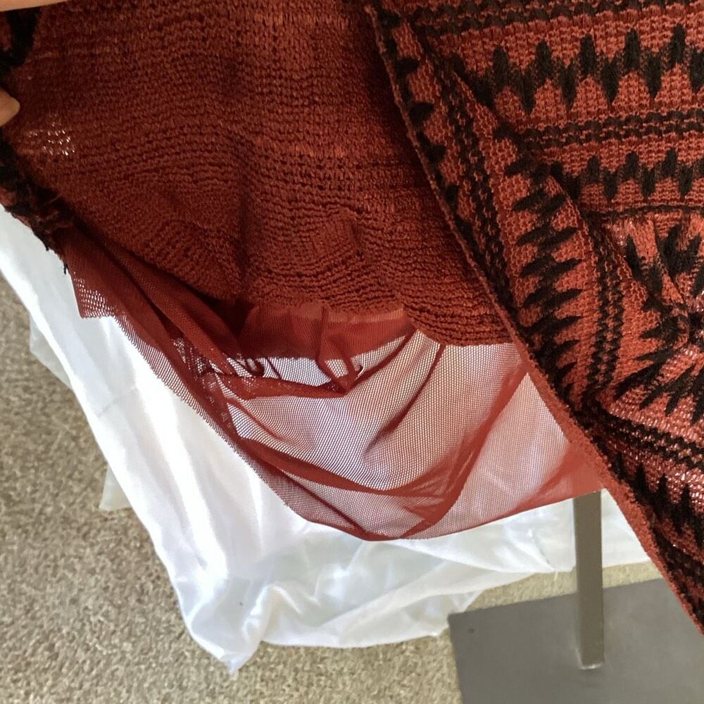 Free People Cozy Day Flounce Knit Mini Dress Women’s Small - Picture 6 of 9